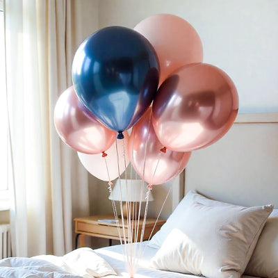 5 balónků s heliem růžové a modrý 30 cm