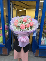 Kytice řůzový růže a gyp - Černá Růže