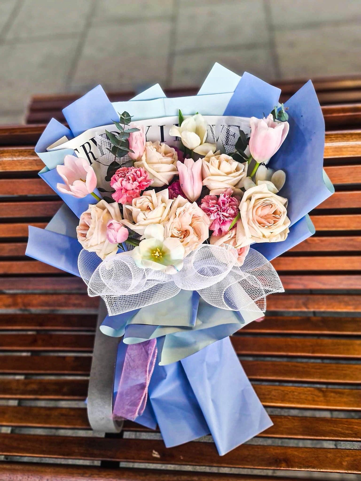 Kytice Tulipány - Černá Růže