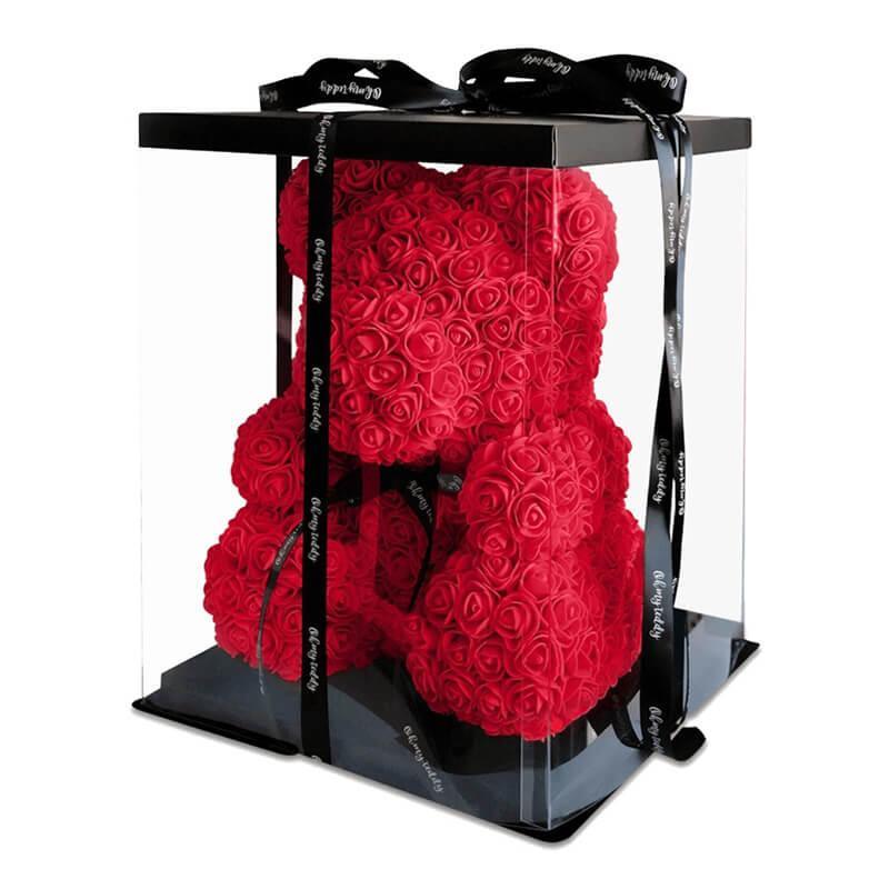 Medvídek z růží 25cm/40 cm - Černá Růže