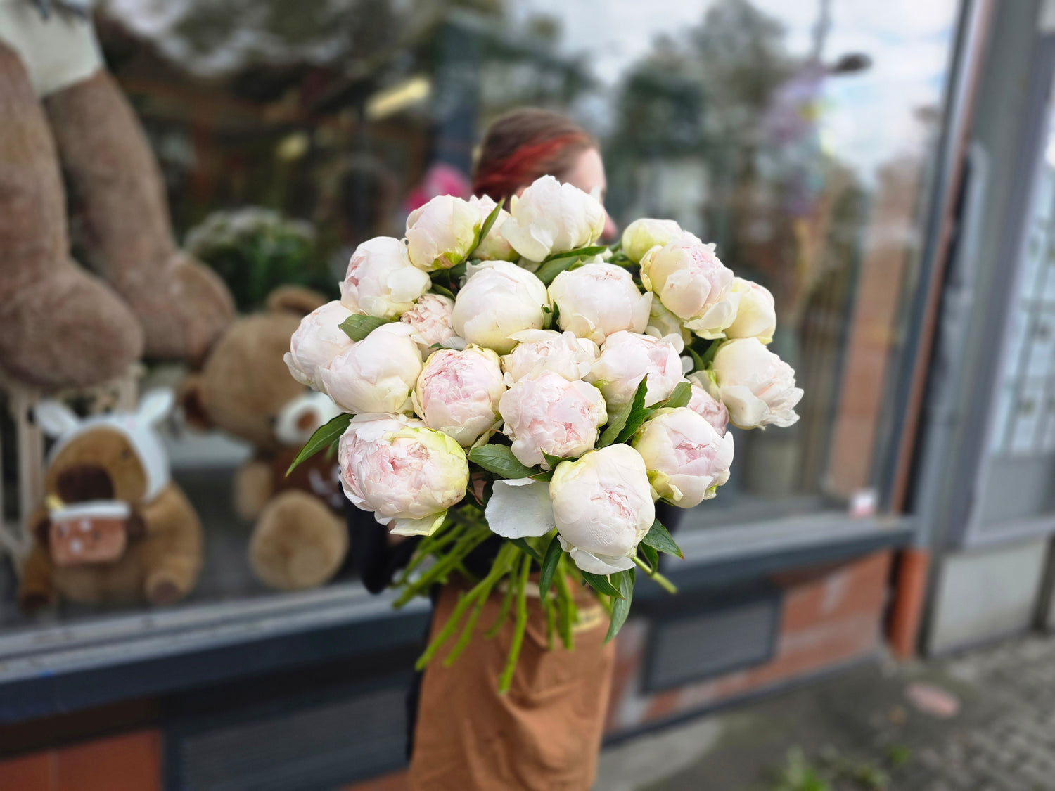 Elegant Pink Peonies - Hand-Tied Flower Bouquet for Her