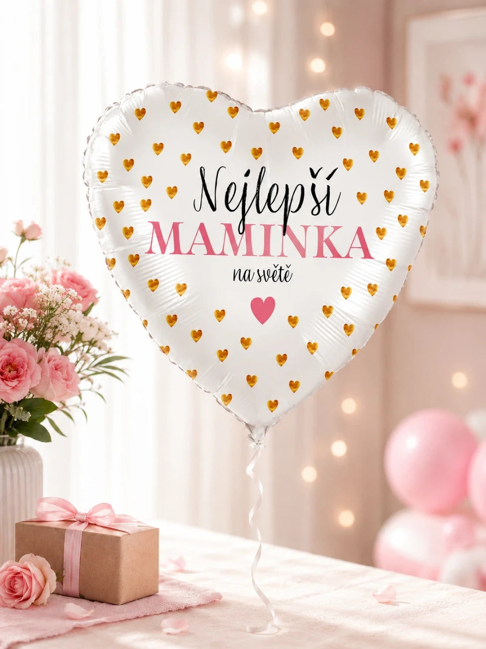 Best Mom in the World foil balloon, helium-filled, 43 cm