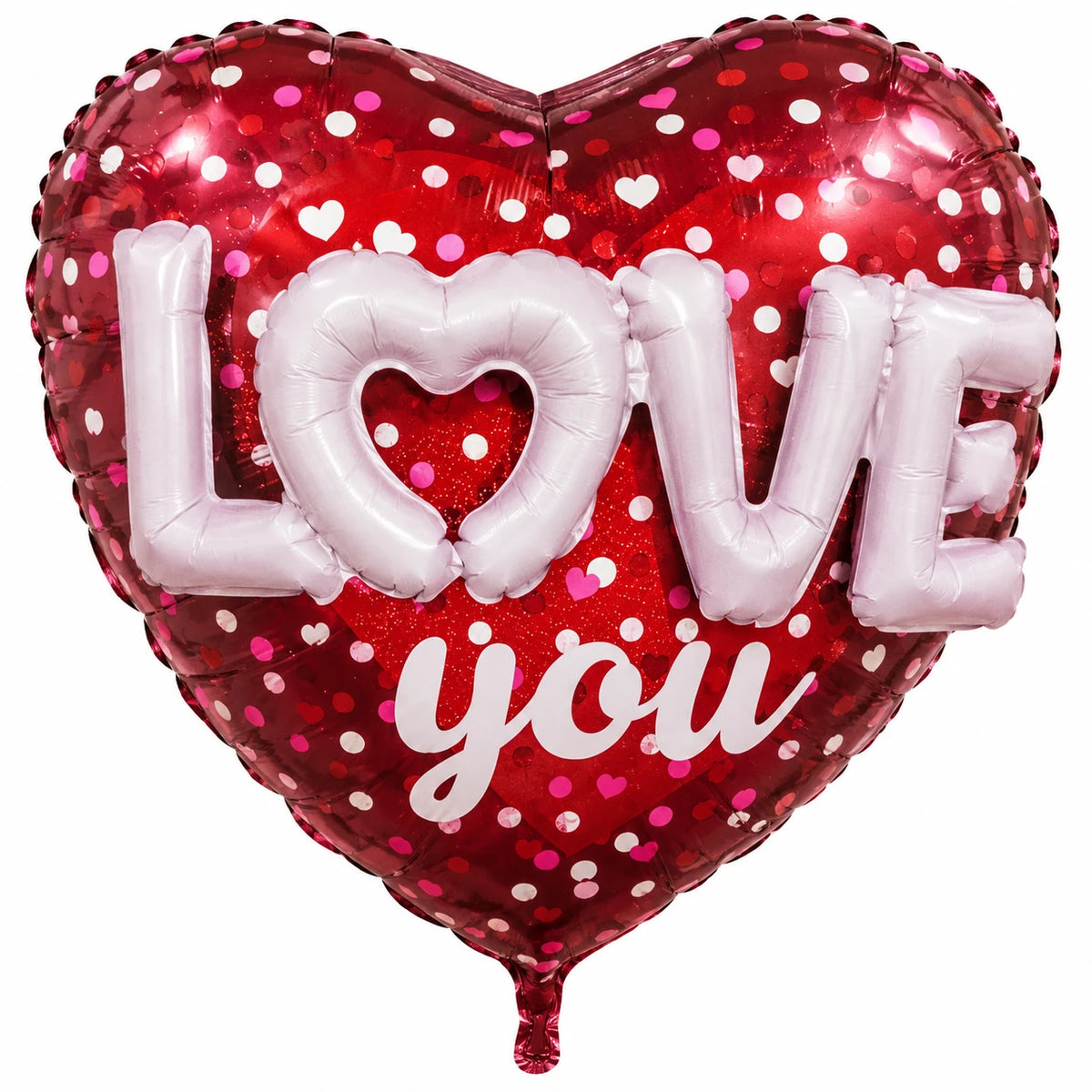 Fóliový balónek srdce LOVE YOU 68 cm