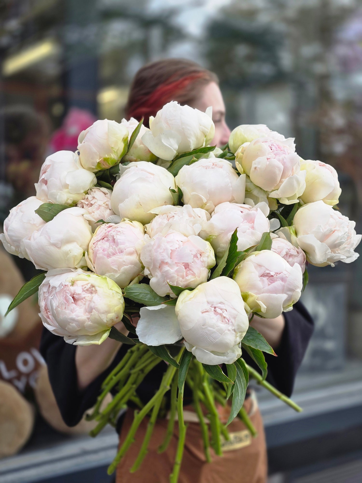 Elegant Pink Peonies - Hand-Tied Flower Bouquet for Her